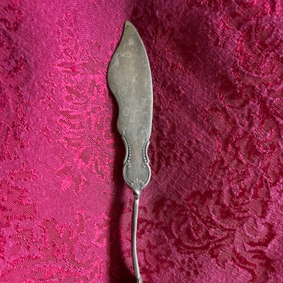Wm A Rogers Silver Plate A1 Twisted Handle Butter Knife Ornate Antique Vitorian - Picture 3 of 6